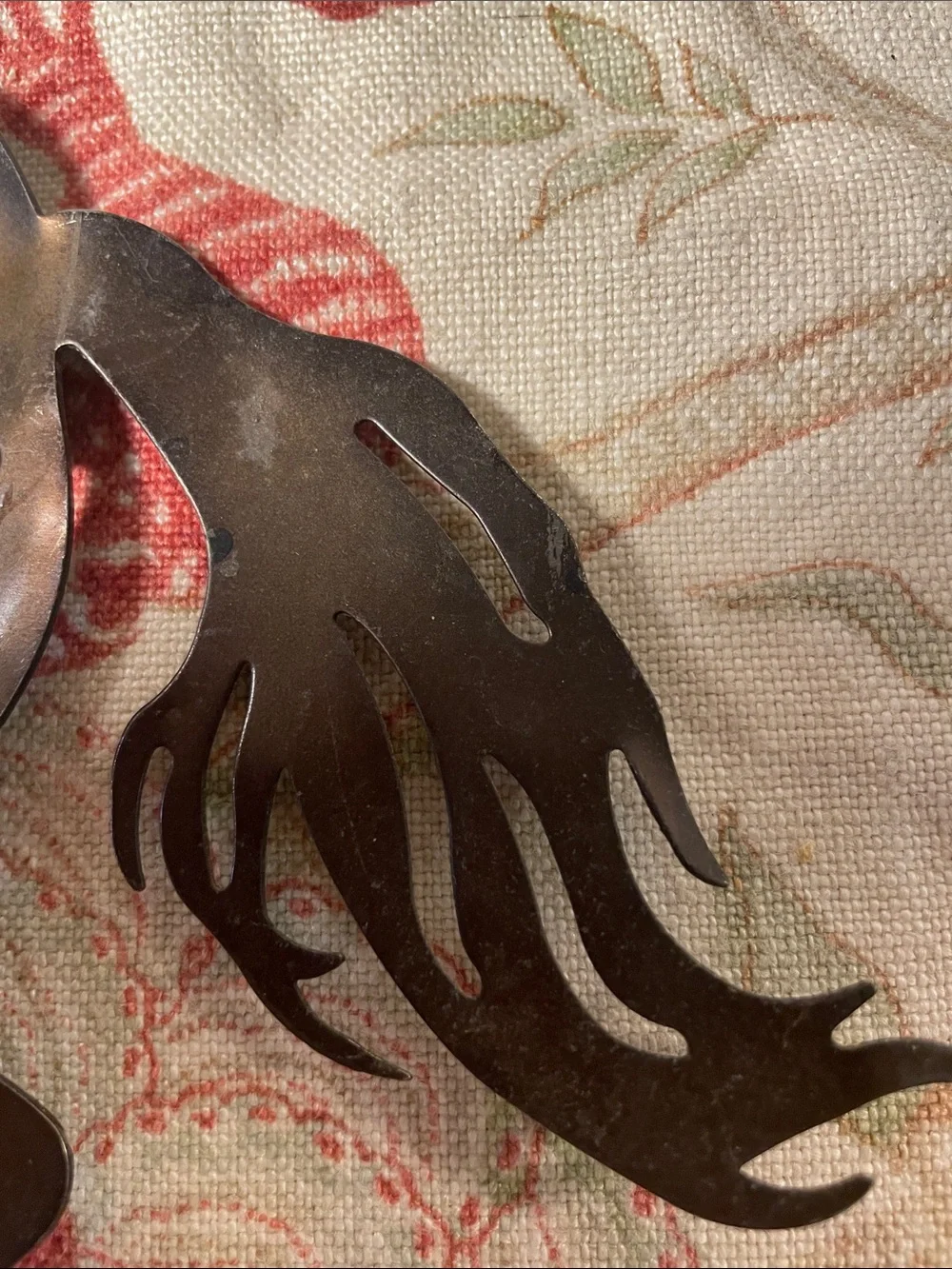 Cowboy on Bucking Horse Wall Art Brass and Dark Brown Western MCM Decor